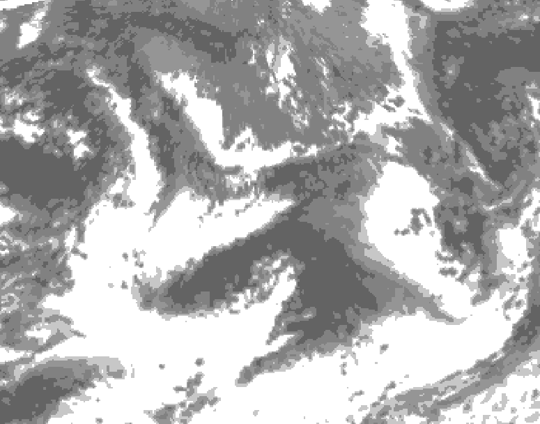 GDPS total cloud 072 hour forecast chart for Canada based on 2026/09/06 0000Z data