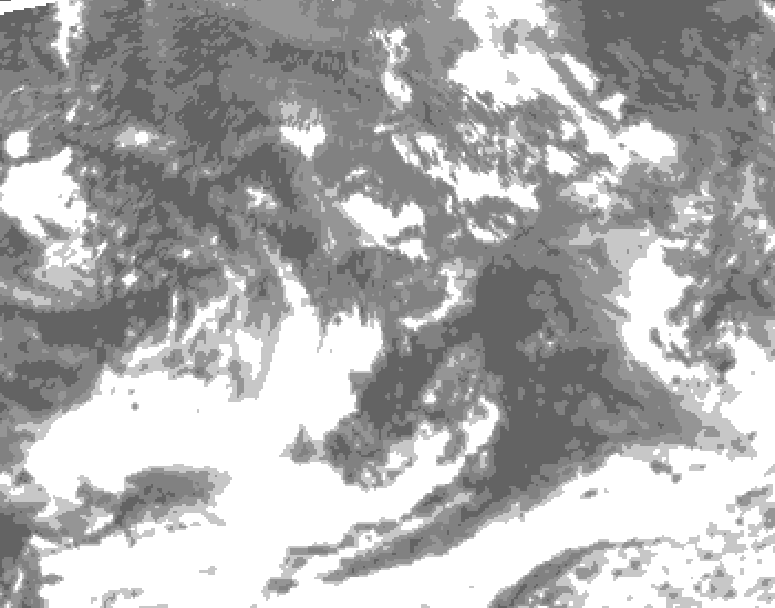 GDPS total cloud 090 hour forecast chart for Canada based on 2026/09/06 0000Z data