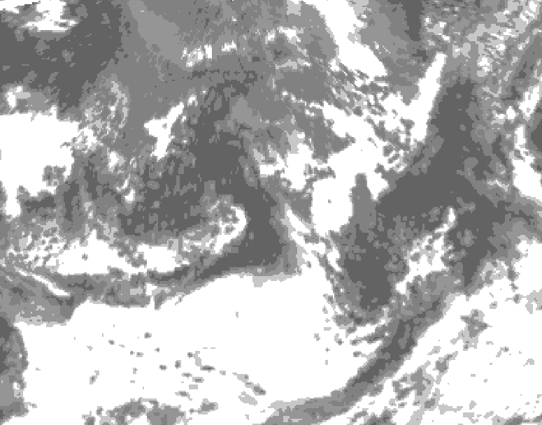 GDPS total cloud 120 hour forecast chart for Canada based on 2026/09/06 0000Z data