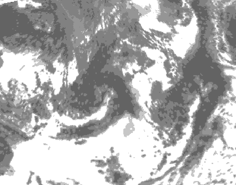 GDPS total cloud 132 hour forecast chart for Canada based on 2026/09/06 0000Z data