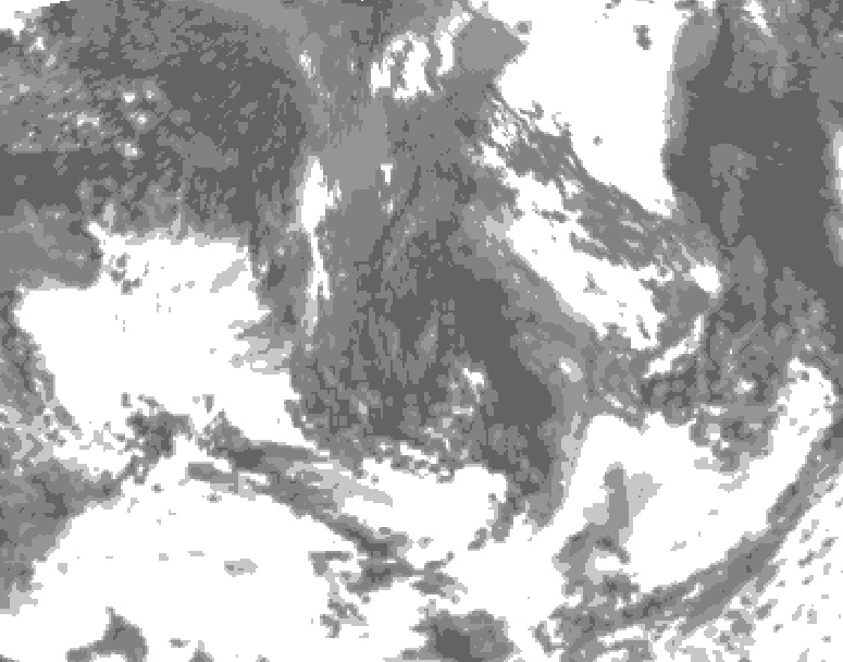 GDPS total cloud 156 hour forecast chart for Canada based on 2026/09/06 0000Z data