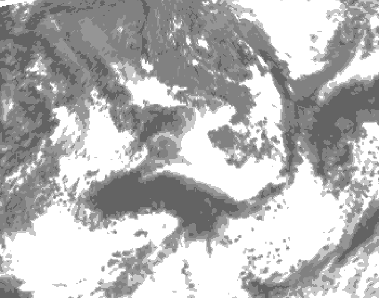GDPS total cloud 036 hour forecast chart for Canada based on 2026/09/06 1200Z data