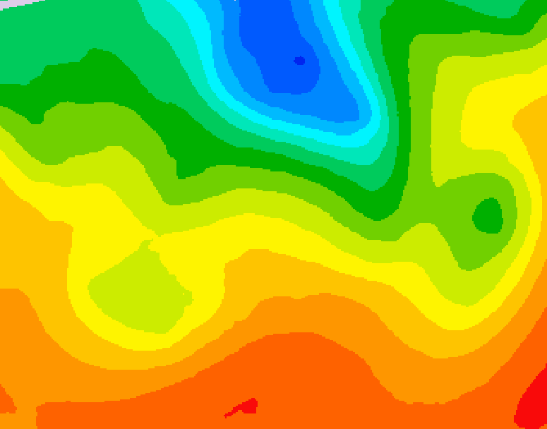 GDPS 500 millibar geopotential height 018 hour forecast chart for Canada based on 2026/09/07 0000Z data
