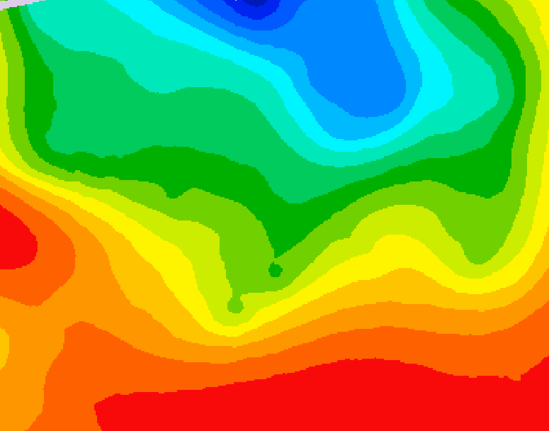 GDPS 500 millibar geopotential height 054 hour forecast chart for Canada based on 2026/09/07 0000Z data
