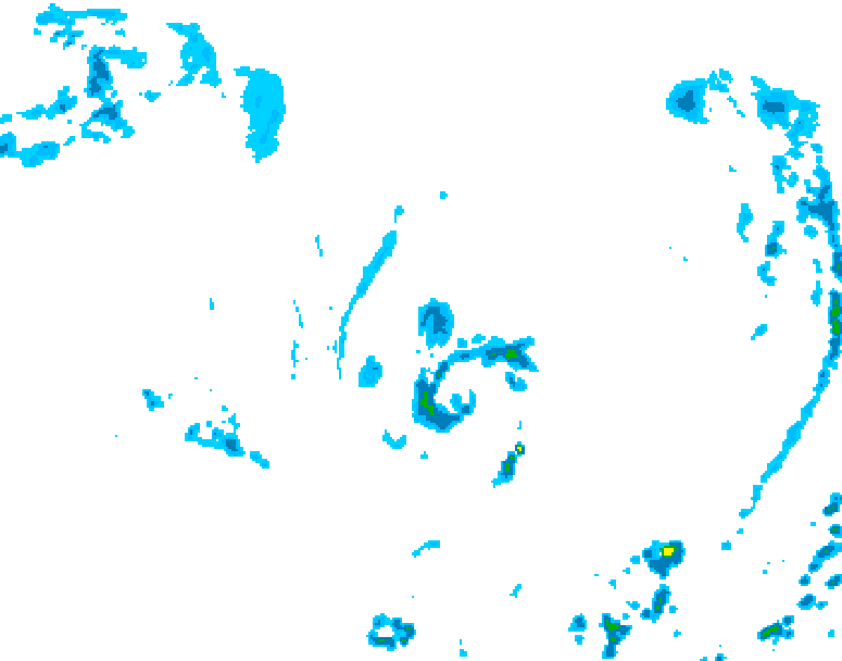 GDPS precipitation 126 hour forecast chart for Canada based on 2026/09/07 0000Z data