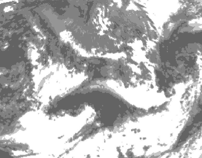 GDPS total cloud 036 hour forecast chart for Canada based on 2026/09/07 0000Z data