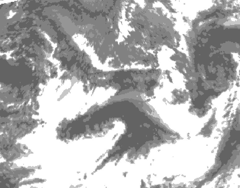 GDPS total cloud 042 hour forecast chart for Canada based on 2026/09/07 0000Z data