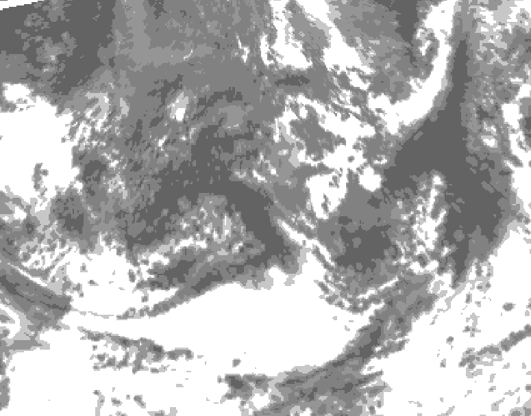GDPS total cloud 096 hour forecast chart for Canada based on 2026/09/07 0000Z data