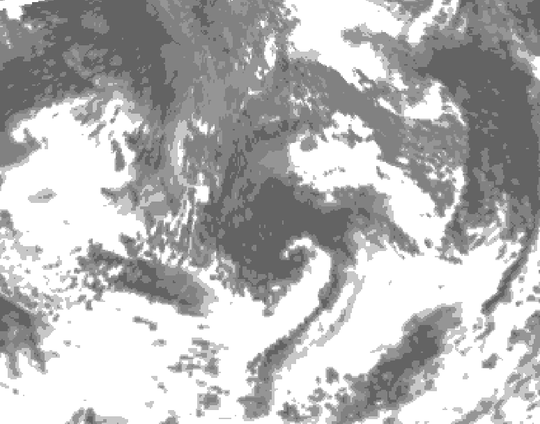 GDPS total cloud 126 hour forecast chart for Canada based on 2026/09/07 0000Z data