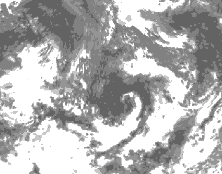 GDPS total cloud 132 hour forecast chart for Canada based on 2026/09/07 0000Z data