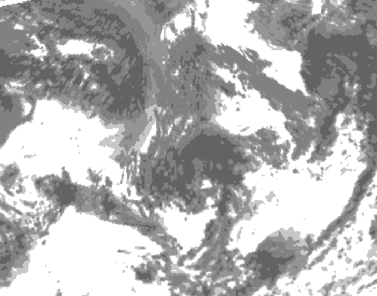 GDPS total cloud 120 hour forecast chart for Canada based on 2026/09/07 1200Z data