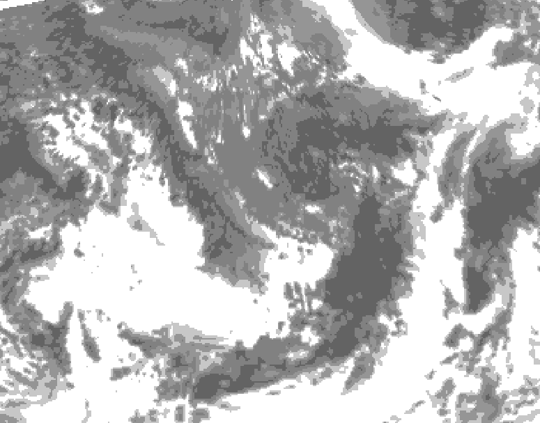 GDPS total cloud 240 hour forecast chart for Canada based on 2026/09/07 1200Z data