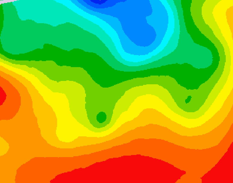 GDPS 500 millibar geopotential height 018 hour forecast chart for Canada based on 2026/09/08 0000Z data