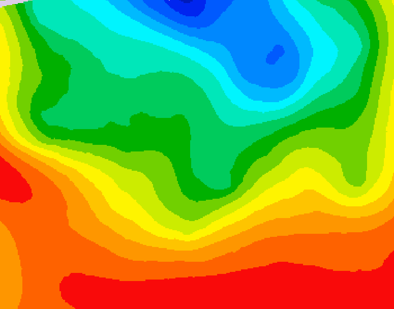 GDPS 500 millibar geopotential height 036 hour forecast chart for Canada based on 2026/09/08 0000Z data
