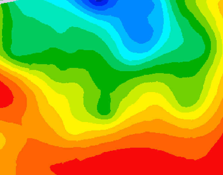 GDPS 500 millibar geopotential height 012 hour forecast chart for Canada based on 2026/09/08 1200Z data