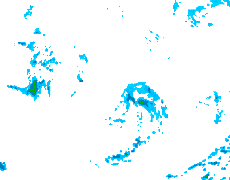 GDPS precipitation 036 hour forecast chart for Canada based on 2026/09/08 0000Z data