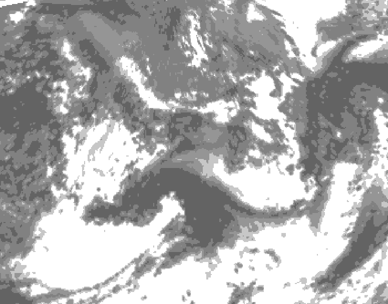 GDPS total cloud 012 hour forecast chart for Canada based on 2026/09/08 0000Z data