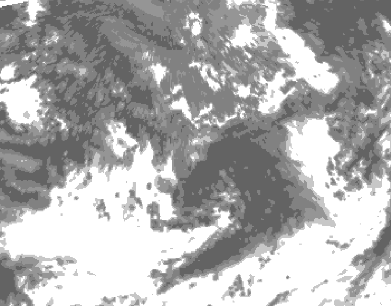 GDPS total cloud 036 hour forecast chart for Canada based on 2026/09/08 0000Z data