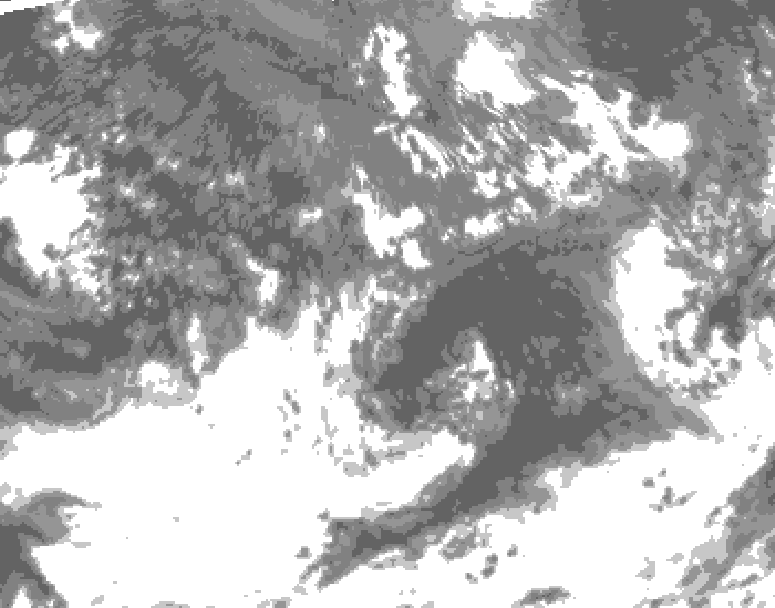 GDPS total cloud 042 hour forecast chart for Canada based on 2026/09/08 0000Z data