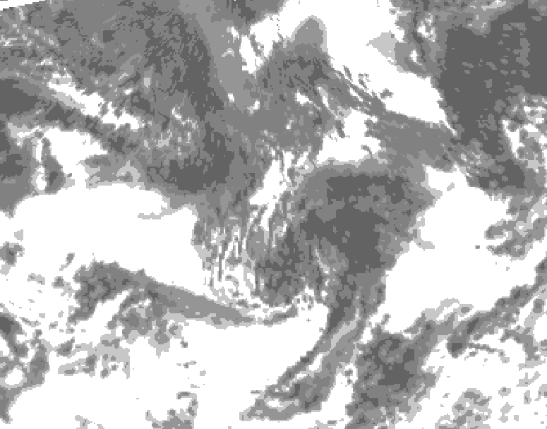 GDPS total cloud 120 hour forecast chart for Canada based on 2026/09/08 0000Z data