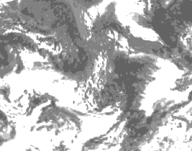 GDPS total cloud 126 hour forecast chart for Canada based on 2026/09/08 0000Z data