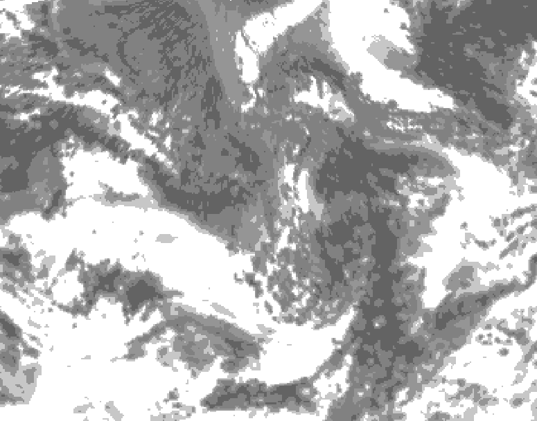 GDPS total cloud 132 hour forecast chart for Canada based on 2026/09/08 0000Z data
