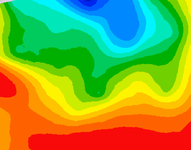 GDPS 500 millibar geopotential height 006 hour forecast chart for Canada based on 2026/09/09 0000Z data
