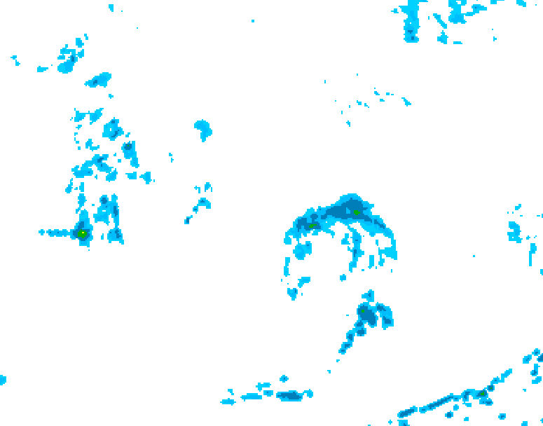 GDPS precipitation 018 hour forecast chart for Canada based on 2026/09/09 0000Z data
