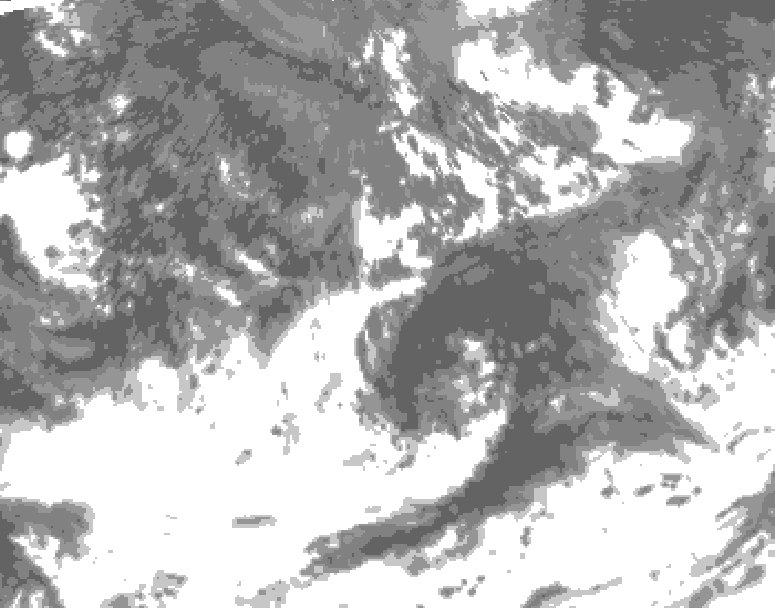 GDPS total cloud 018 hour forecast chart for Canada based on 2026/09/09 0000Z data