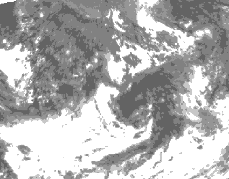 GDPS total cloud 024 hour forecast chart for Canada based on 2026/09/09 0000Z data
