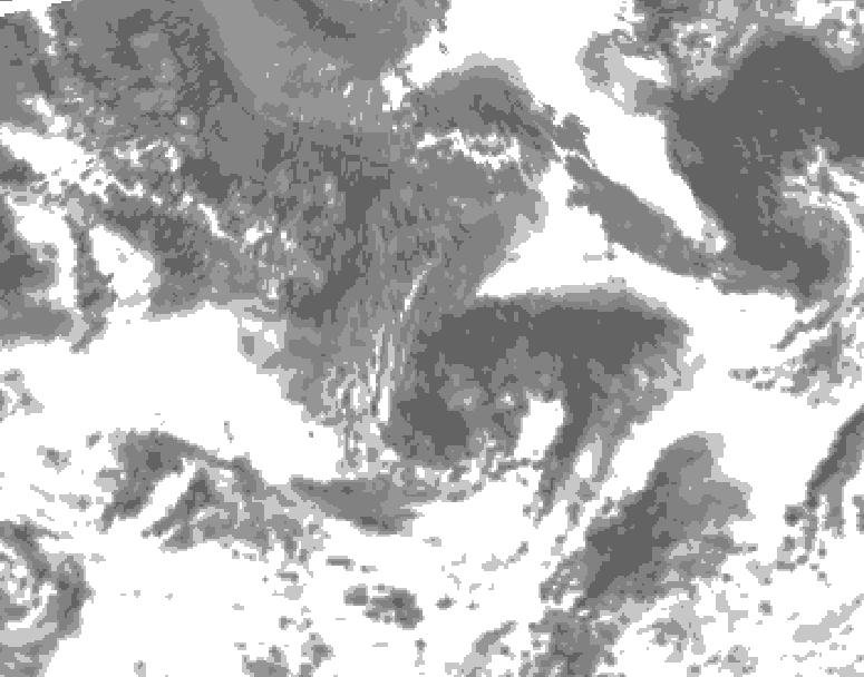 GDPS total cloud 096 hour forecast chart for Canada based on 2026/09/09 0000Z data