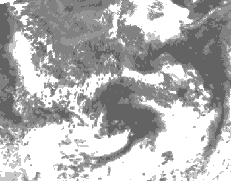 GDPS total cloud 150 hour forecast chart for Canada based on 2026/09/09 0000Z data