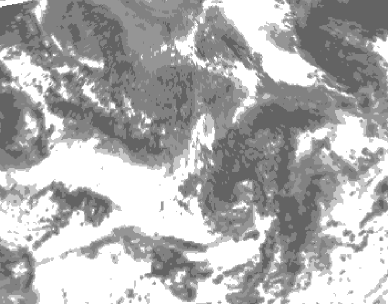 GDPS total cloud 096 hour forecast chart for Canada based on 2026/09/09 1200Z data
