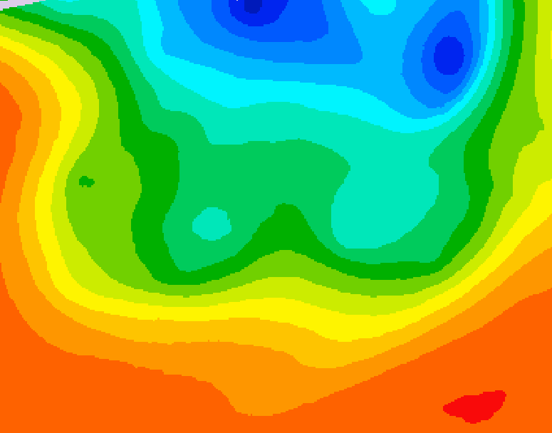 GDPS 500 millibar geopotential height 024 hour forecast chart for Canada based on 2026/09/10 0000Z data