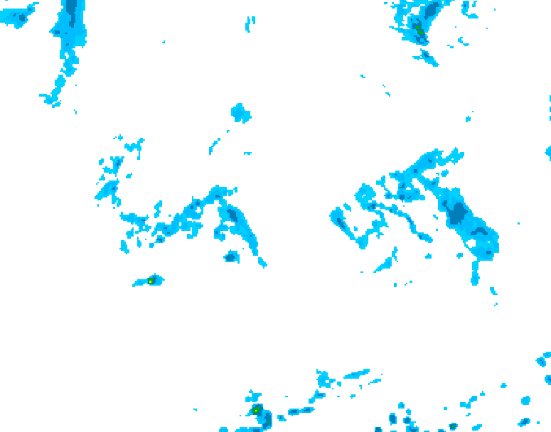 GDPS precipitation 018 hour forecast chart for Canada based on 2026/09/10 0000Z data