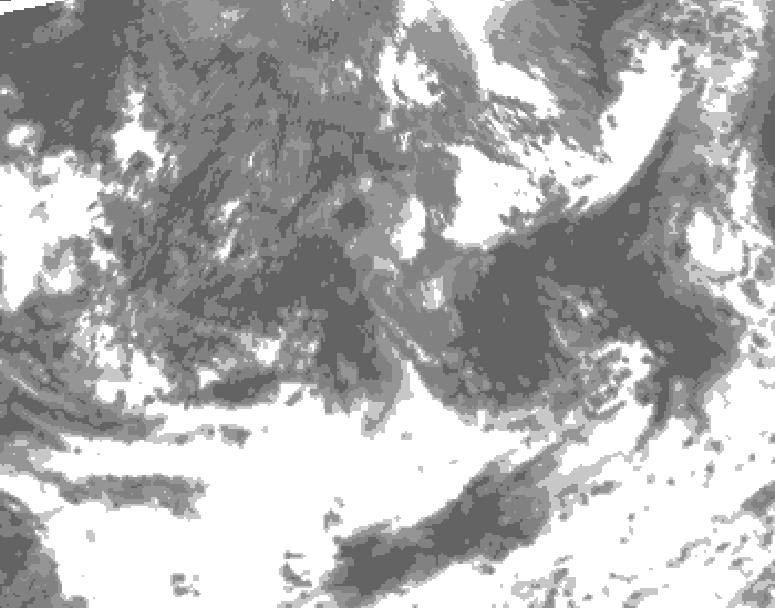 GDPS total cloud 018 hour forecast chart for Canada based on 2026/09/10 0000Z data