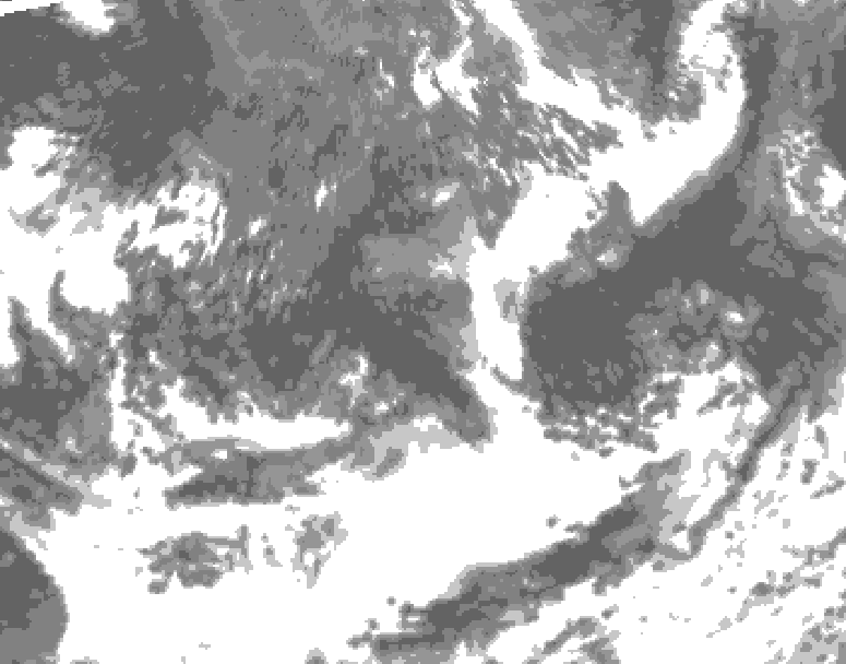 GDPS total cloud 030 hour forecast chart for Canada based on 2026/09/10 0000Z data