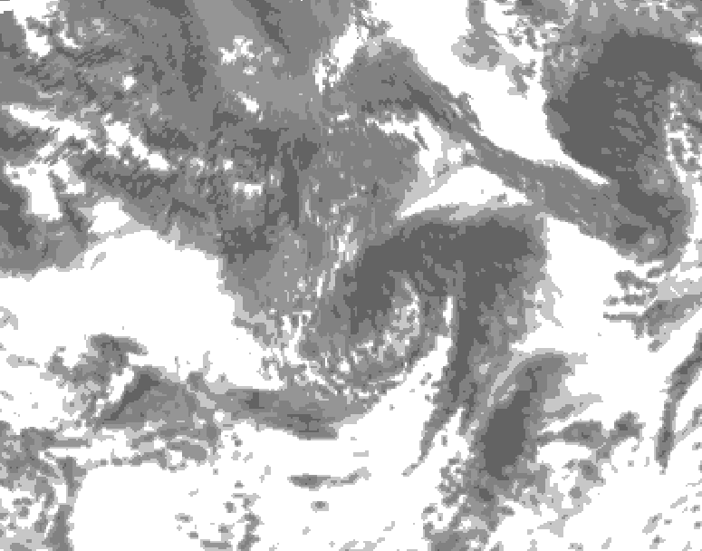 GDPS total cloud 072 hour forecast chart for Canada based on 2026/09/10 0000Z data