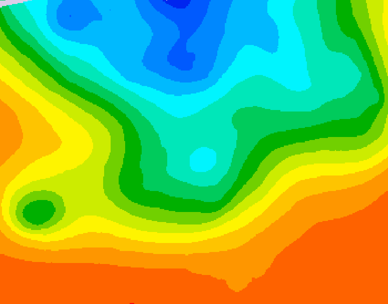 GDPS 500 millibar geopotential height 018 hour forecast chart for Canada based on 2026/09/12 0000Z data