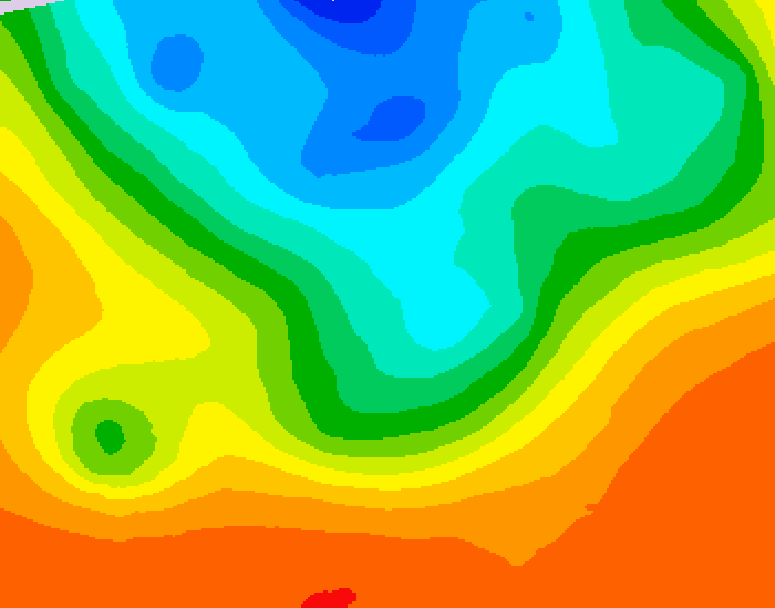 GDPS 500 millibar geopotential height 030 hour forecast chart for Canada based on 2026/09/12 0000Z data