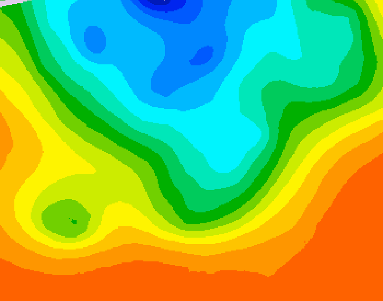 GDPS 500 millibar geopotential height 036 hour forecast chart for Canada based on 2026/09/12 0000Z data