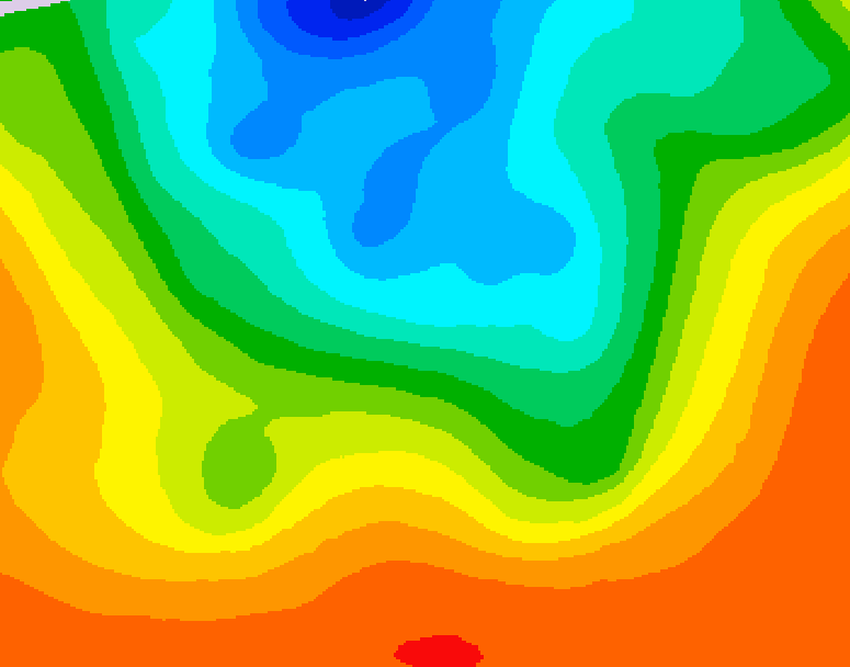 GDPS 500 millibar geopotential height 054 hour forecast chart for Canada based on 2026/09/12 0000Z data