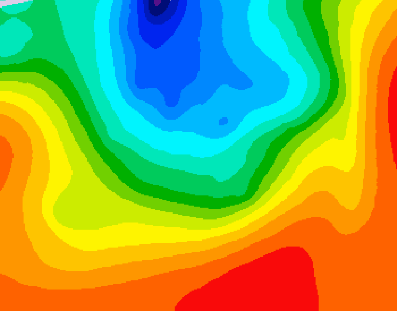 GDPS 500 millibar geopotential height 090 hour forecast chart for Canada based on 2026/09/12 0000Z data