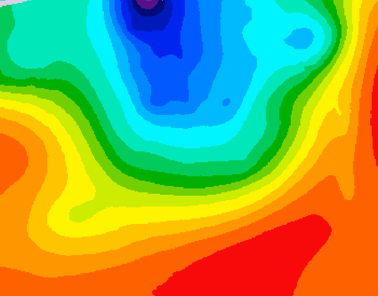 GDPS 500 millibar geopotential height 102 hour forecast chart for Canada based on 2026/09/12 0000Z data