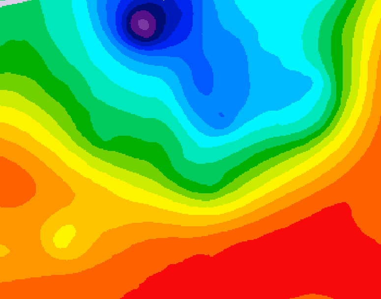 GDPS 500 millibar geopotential height 132 hour forecast chart for Canada based on 2026/09/12 0000Z data
