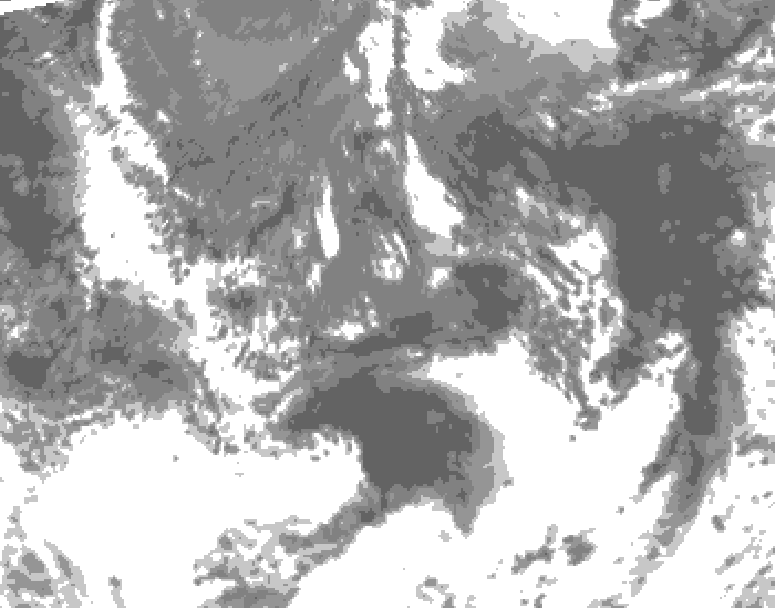 GDPS total cloud 072 hour forecast chart for Canada based on 2026/09/12 0000Z data