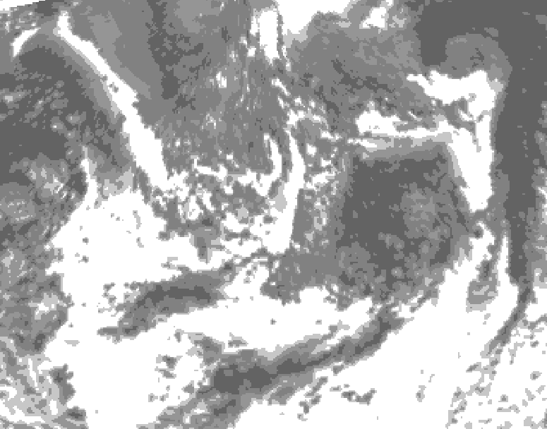 GDPS total cloud 102 hour forecast chart for Canada based on 2026/09/12 0000Z data
