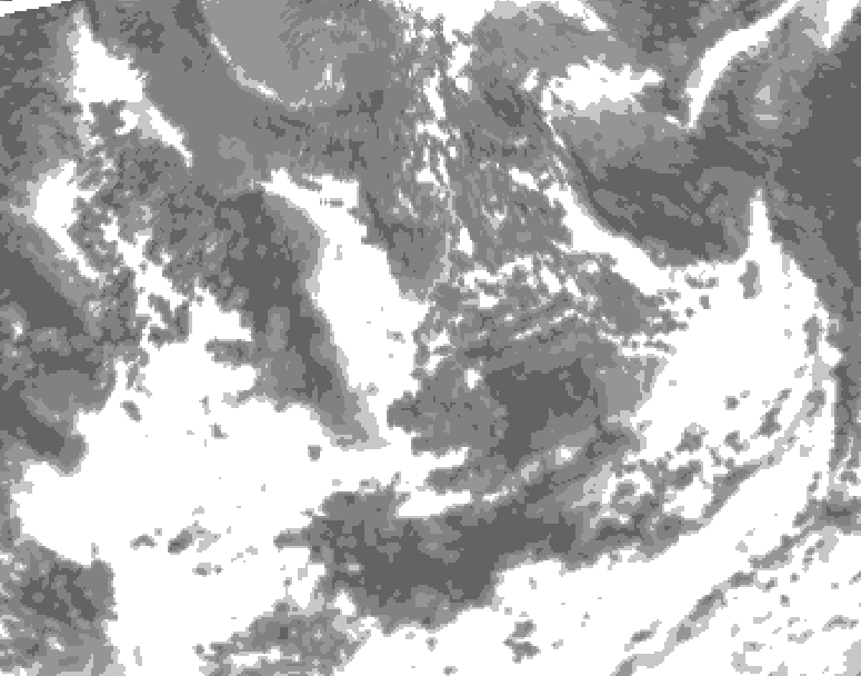 GDPS total cloud 132 hour forecast chart for Canada based on 2026/09/12 0000Z data