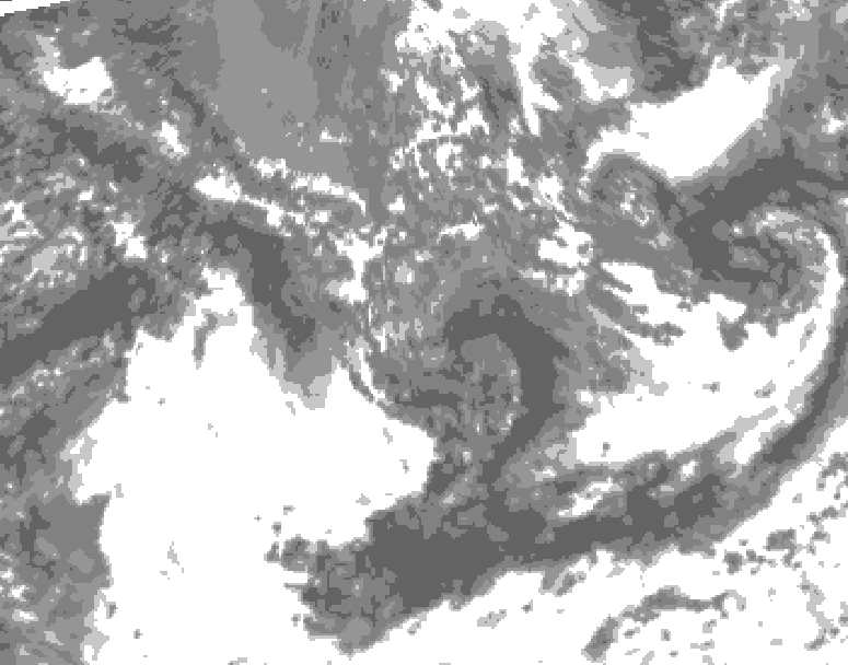 GDPS total cloud 180 hour forecast chart for Canada based on 2026/09/12 0000Z data