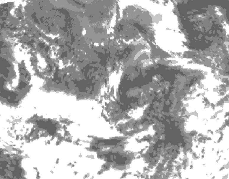 GDPS total cloud 024 hour forecast chart for Canada based on 2026/09/12 1200Z data